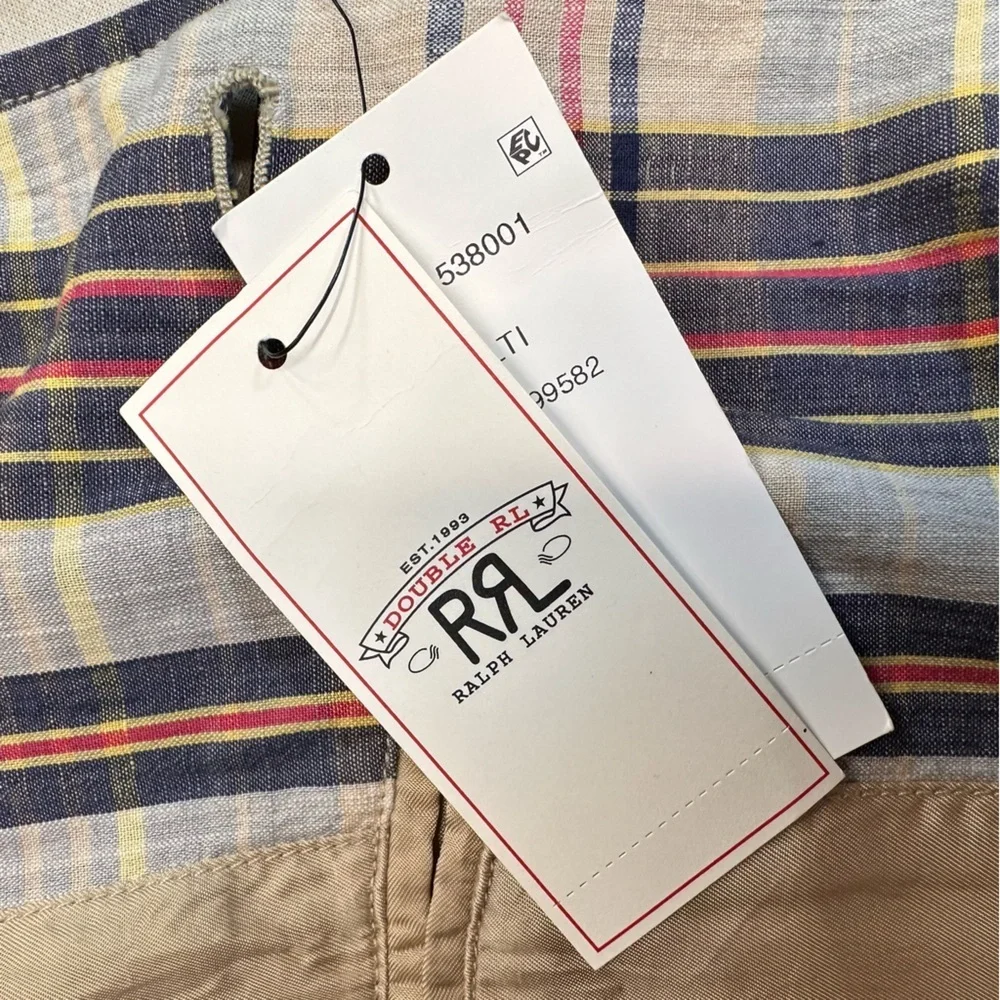 Ralph Lauren Double RL Unconstructed Madras Plaid Blazer